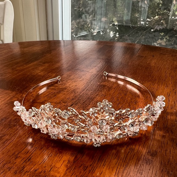 Accessories - Rose Gold Crown Tiara with Crystals 👑 ✨